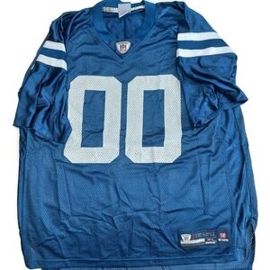 Reebok On Field Indianapolis Colts #00 2 Sided Jersey Mens XL Blue NFL Equipment